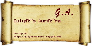 Gulyás Auróra névjegykártya